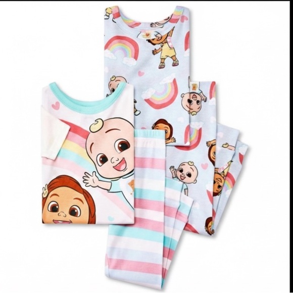 CoComelon Other - Cocomelon JJ & Friends Rainbow Pajama Set 4pc NWT Toddler 4T